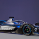 The silver and black Mercedes EQ Formula E car